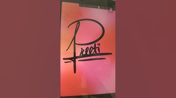 PREETI name signature on procreate comment your names #trending #procreate #art  #calligraphy