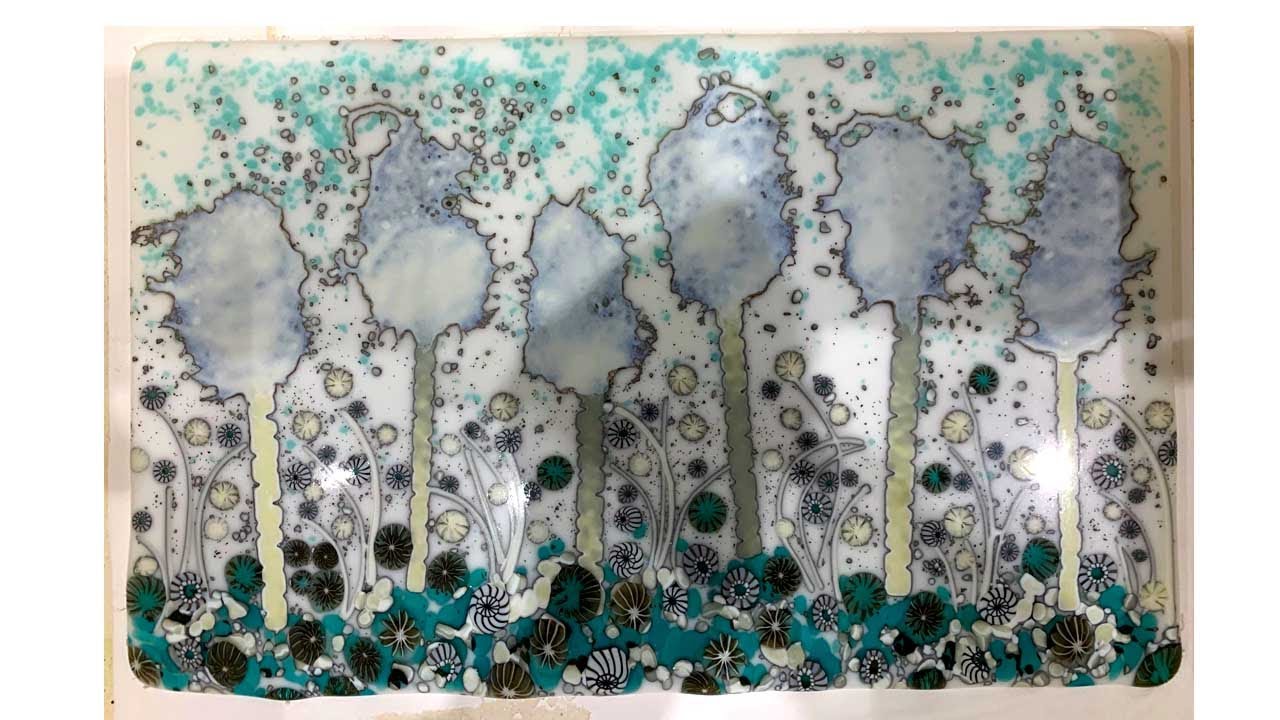 Fused Glass Reactions Month Futuristic Landscape YouTube