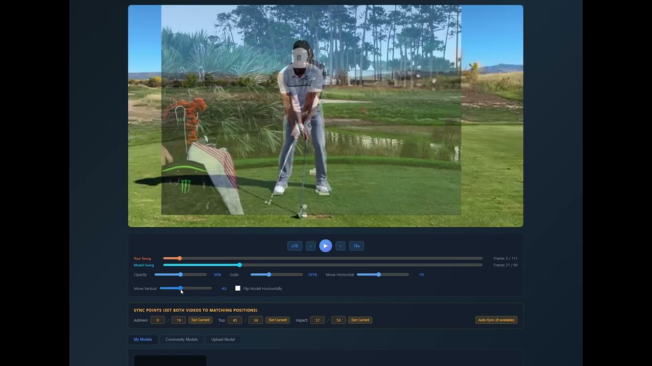 Compare Golf Swings with GOATY Analysis Software