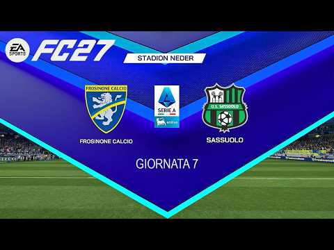 Video FC 27 - Frosinone vs Sassuolo - Serie A 2026/27 Giornata 7 - Simulazione Partita