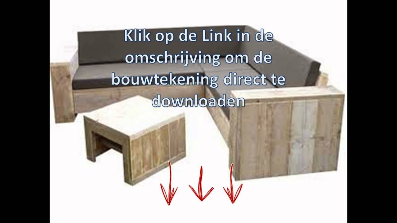 Verwonderend Bouwtekening Loungebank Van Pallets - YouTube EO-28