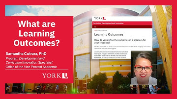 Learning Outcomes: Video 1/6 Curriculum and Learning Outcome Support