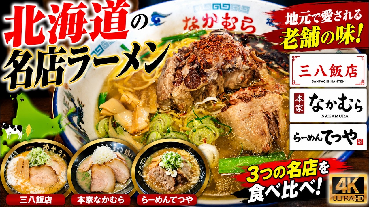 【札幌グルメ】一世を風靡した名店が今も行列を作る理由とは?三八飯店・本家なかむら・らーめんてつや…時代を築いた「伝説の味」を札幌グルメ通が徹底食レポ!行列の先の究極の味を検証する #札幌グルメ