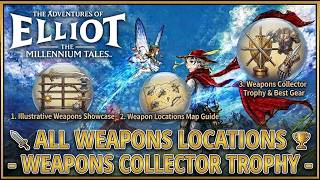 The adventures of Elliot walkthrough - All weapons locations - Weapons collector trophy