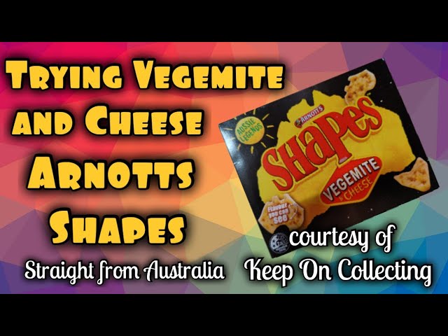 Tasting Arnott's Shapes Vegemite and Cheese Crackers from Australia 