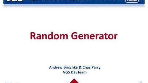 Version 4.0 Random Generator Tutorial