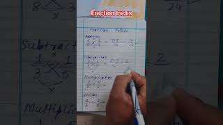 FRACTION TRICKS #easytricks #easylearning #mathstricks #tricksandsolutions #examready #exam