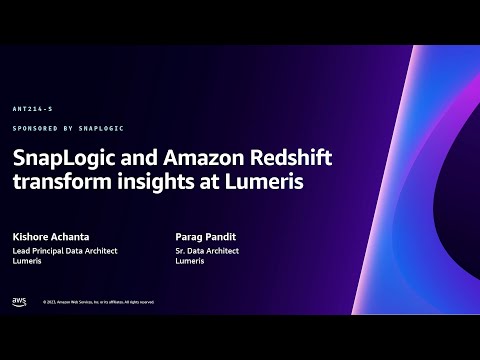 AWS re:Invent 2023 - SnapLogic and Amazon Redshift transform insights at Lumeris (ANT214) Episode cover