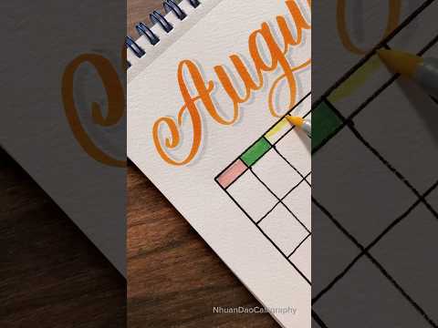 August 2023 Calendar | Bullet Journal | Plan With Me Nhuandaocalligraphy Shorts