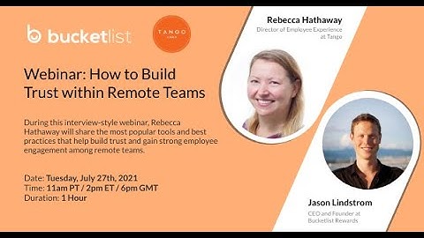 "How to Build and Sustain Trust throughout an Employee Journey" Webinar