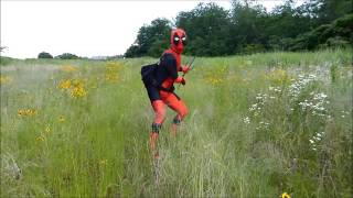 デッドプール（武器ポーズ）登戸2014　Deadpool zentai cosplay ゼンタイ アメコミ ヒーロー コスプレ