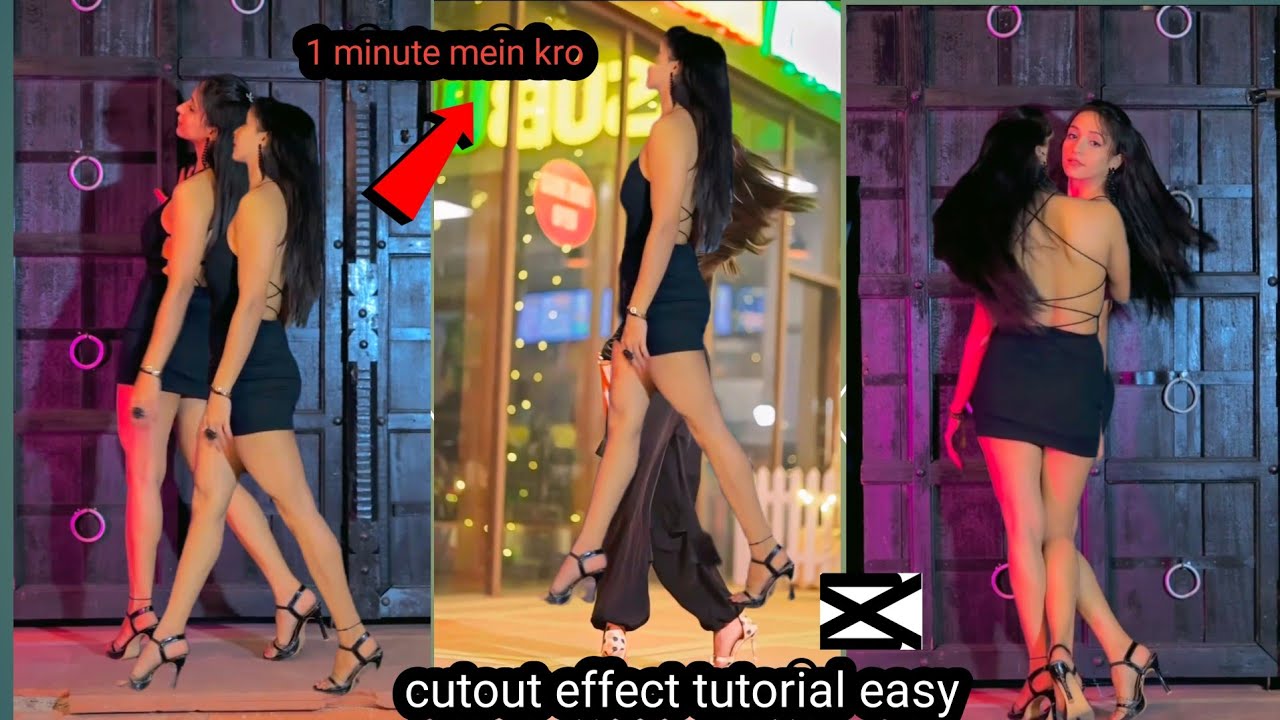 cutout effect tutorial easy new welding effect transition editing kaise how to cut out effect kaise