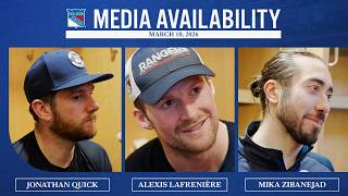 Famous NYR vs CGY: Jonathan Quick, Alexis Lafrenière & Mika Zibanejad Postgame Media Avail. | Mar 10, 2026 Wealth