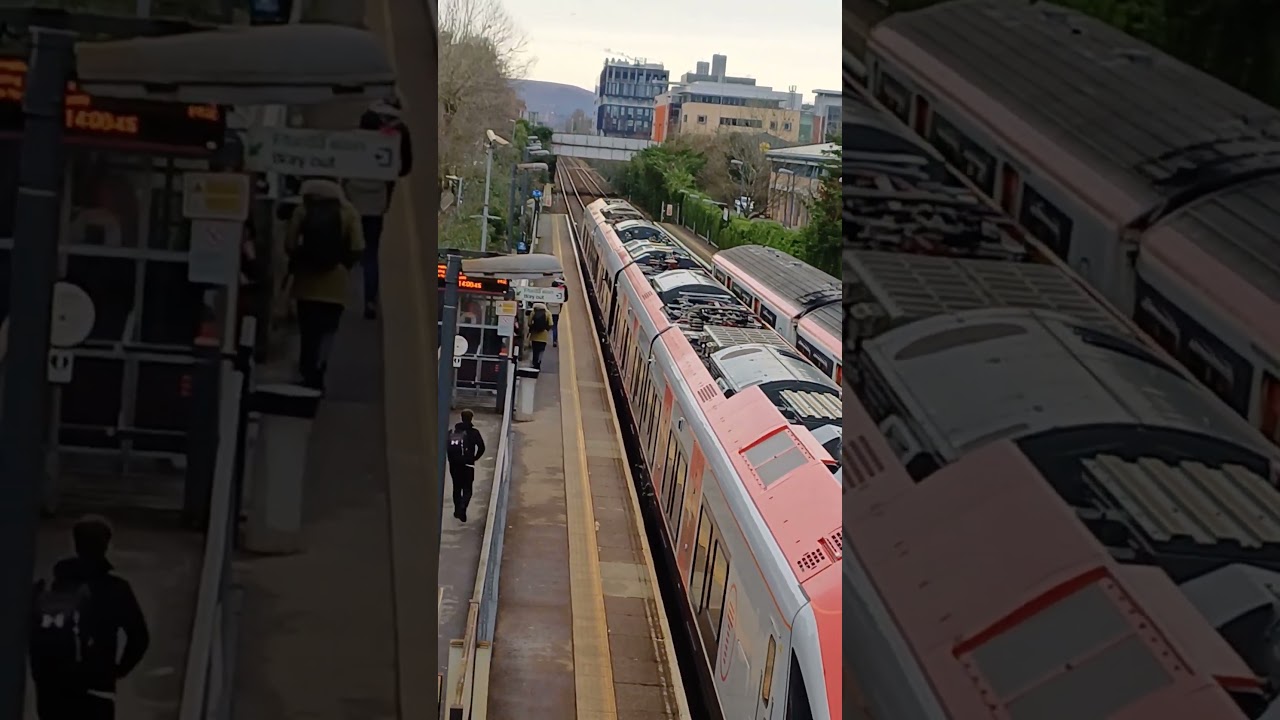Train arriving Cathays, Cardiff Wales UK 🇬🇧 2.06pm 29 Jan 2025
