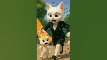 Mèo con được cô giáo cứu thoát khỏi đàn ong #shorts #cat #ai #meow #meo 2k