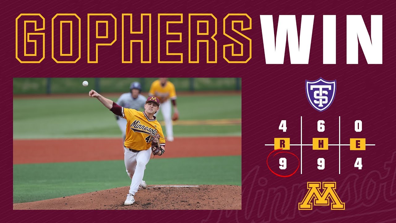 Highlights Gopher Baseball Tops St. Thomas, 94 YouTube