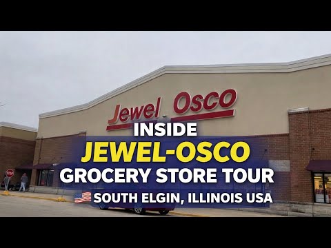 American Grocery Store Tour Jewel-Osco Shopping South Elgin Illinois