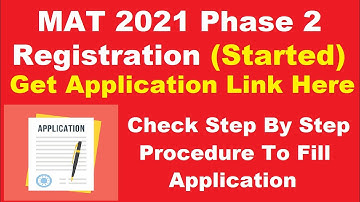 AIMA MAT 2021 Phase 2 Registration (Started) - How to Fill MAT 2021 Registration Form