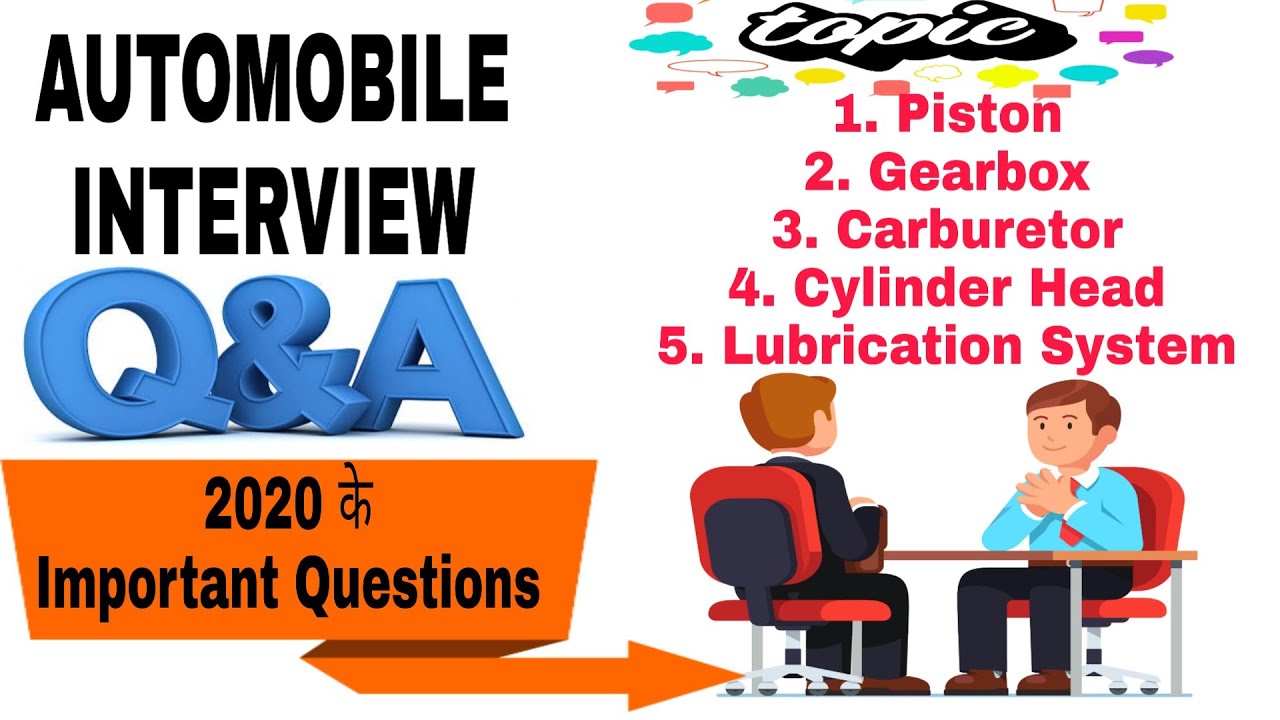 Automobile Interview Question and Answer in Hindi Piston, Gearbox