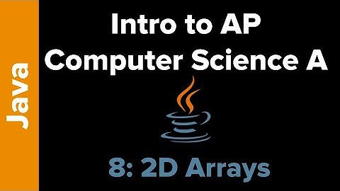 AP Computer Science Unit 8: 2D Arrays