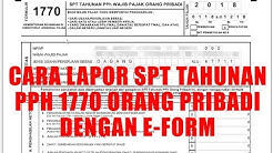 cara lapor spt tahunan 1770 eform - Durasi: 18.53. 