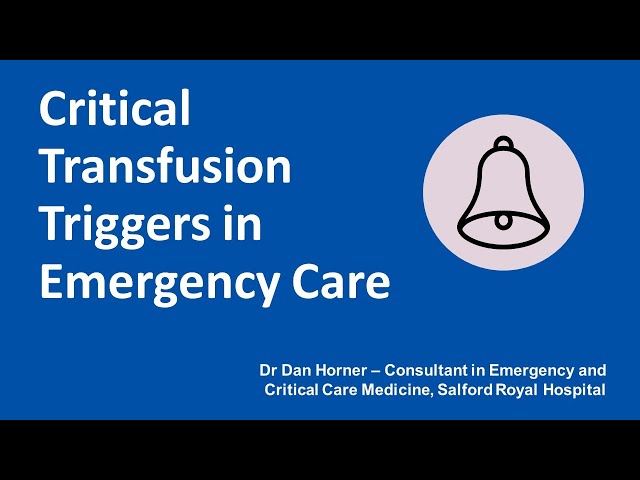 North West RTC Education Event - Critical Transfusion Triggers in Emergency Care class=