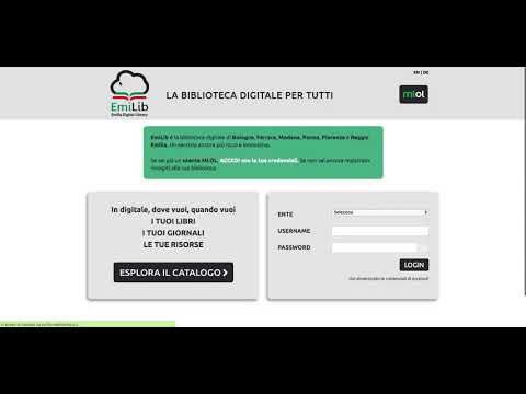 EmiLib - Biblioteca digitale: video tutorial introduttivo