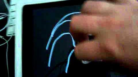 Multi touch tracking using an iPad via TuioPad and VVVV