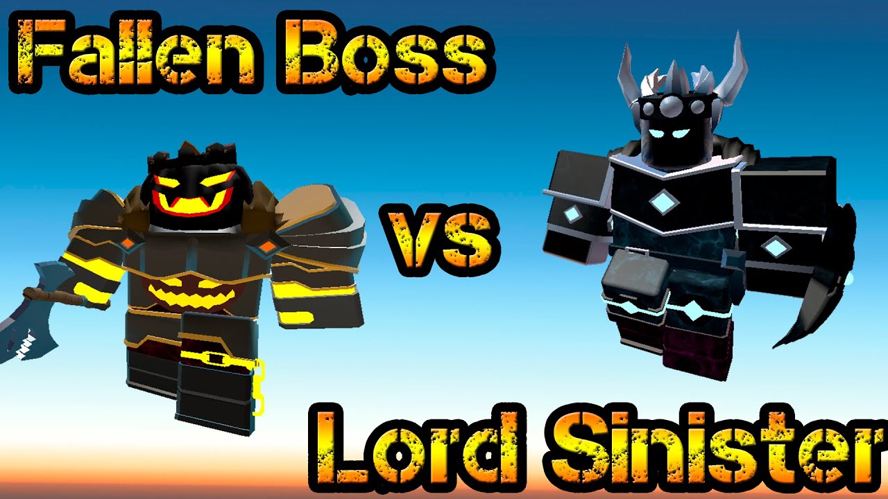 Fallen Boss vs Lord Sinister Mortal kombat in Roblox Tower Defense Simulator