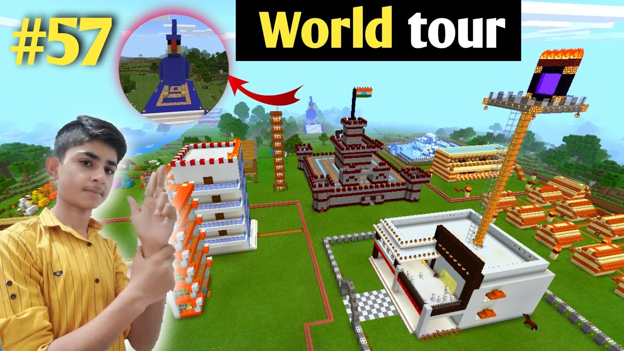 My Minecraft World Tour In Minecraft Survival ! Gameplay #57 In Hindi ...
