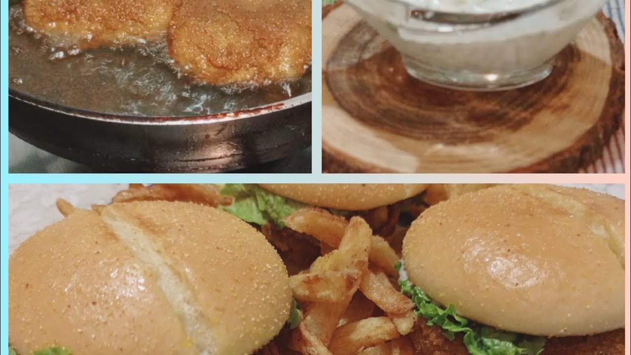 Fish Burger Fish Burger Recipe 😋 with Tarter sauce. Super Easy