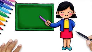 how draw teacher teaching how draw teacher teaching students