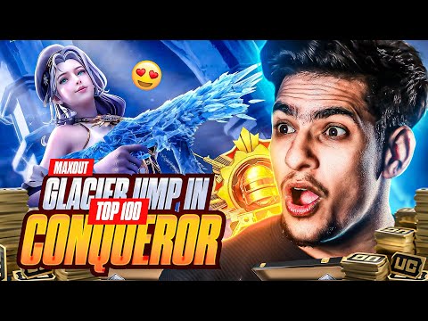 🔥TOP 100 CONQUEROR DONE WITH NEW UMP GLACIER MAXOUT IN BGMI - LIVE CONQUEROR RANK PUSH