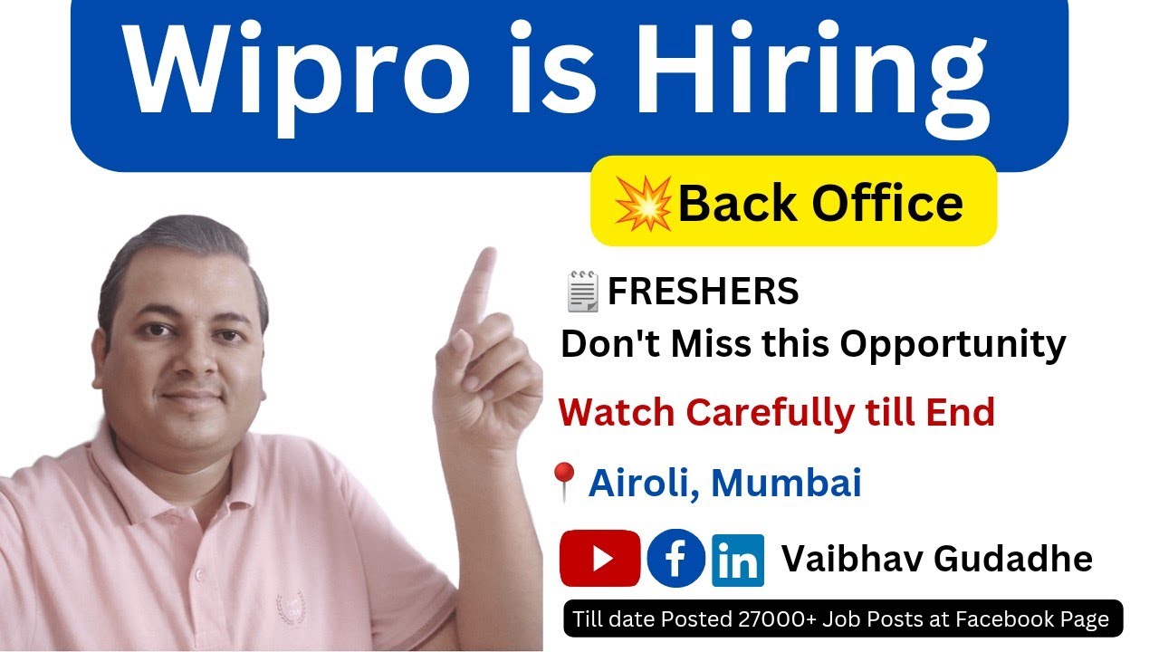 Wipro Hiring Freshers Back Office Jobs Vacancies Freshers Vacancies
