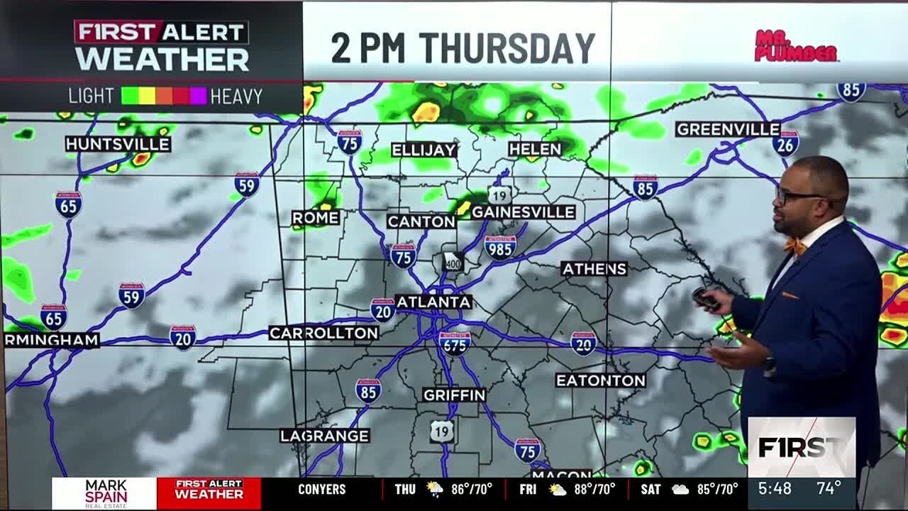 FIRST ALERT FORECAST: Mostly cloudy, scattered rain Thursday - YouTube