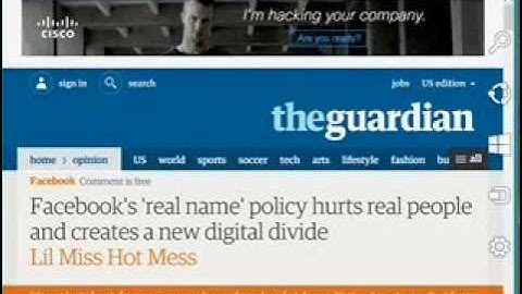 FaceBook real name controversy