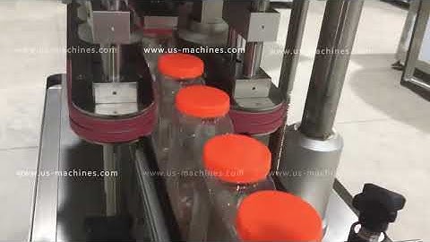 Automatic square candy bottle plastic cap wheel spindle capping machine high speed