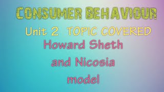 CONSUMER Behavior unit 2 part i