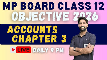 Mp board class 12th Accounts 2026 Board paper All objective chapter 3 - Question bank 2026