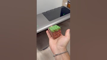 UV printing a Minecraft Block 🟩 #eufyMake #eufyMakeE1 #shorts #3dprinting #diy