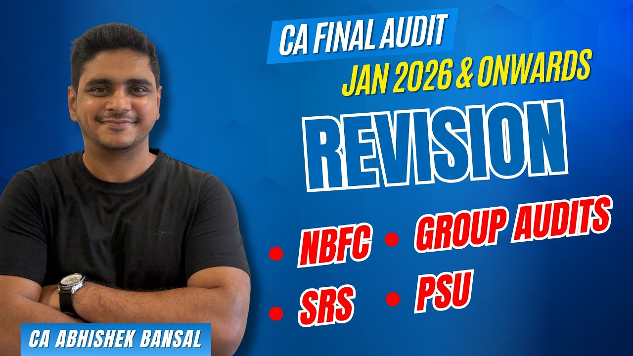 CA Final | Audit Marathon | Part 1 | Jan 2026 | May 2026 | CA Abhishek ...