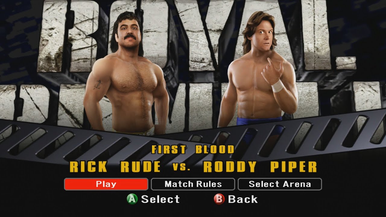Rick Rude Vs Roddy Piper WWE SMACKDOWN! VS. RAW 2008 - RICK RUDE VS. RODDY PIPER | FIRST BLOOD ...
