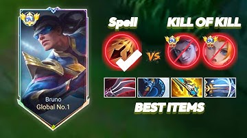 PART 137 BRUNO BEST BUILD 2025 BUILD TOP 1 GLOBAL BRUNO GAMEPLAY l MLBB