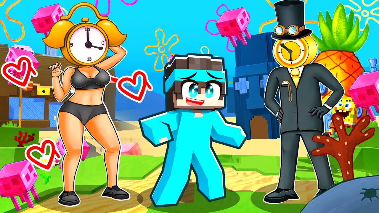 LOCKED in BIKINI BOTTOM With CRAZY CLOCK FAMILY!