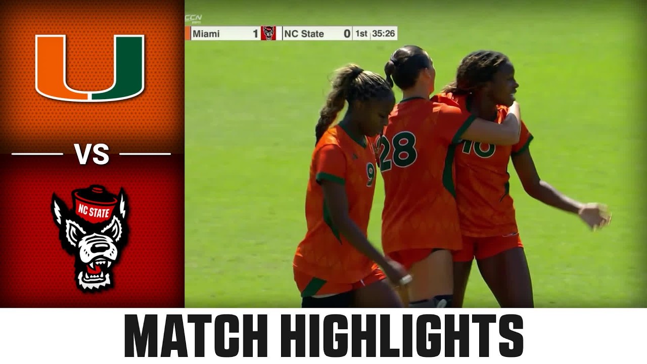 Miami vs. NC State Match Highlights | 2026 ACC Women's Soccer