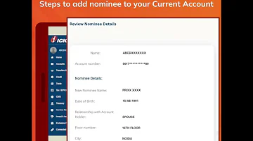 How to add a nominee | ICICI Bank Current account