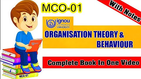 MCO-01 Organisation Theroy And Behaviour complete Book for M.Com Class. Important Questions ofMCO-01