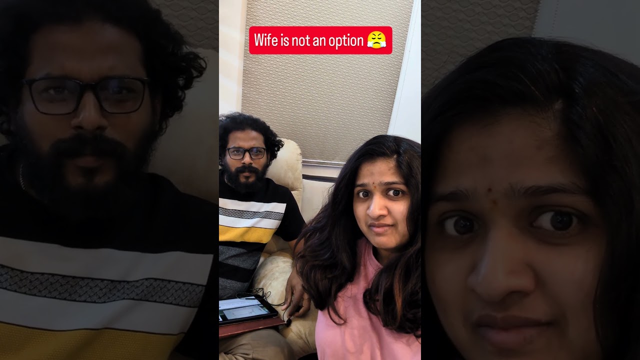 Wife is not an option…She is the final answer 😌❤️😂 