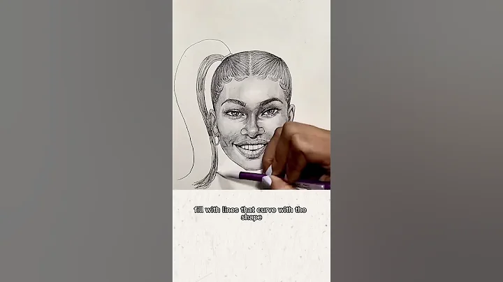 Draw a ponytail in 50 seconds! #shorts