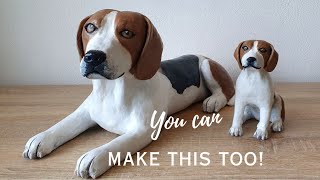 Air Dry Clay Dog (Beagle) Sculpture | How I Made It